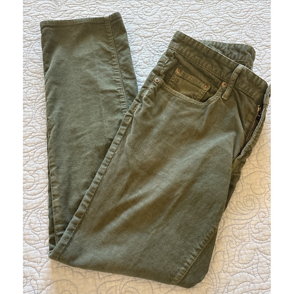 Bonobos Mens 29(28)x30(28) Green 5 Pocket‎ Corduroy Pants